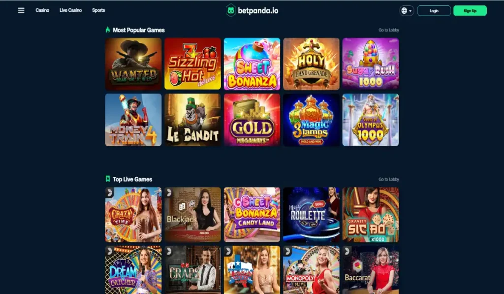 Betpanda.io Casino Games