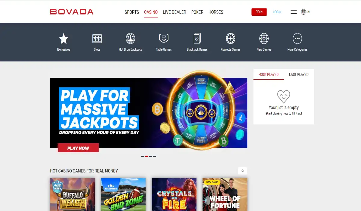 Bovada Casino Bonus Codes