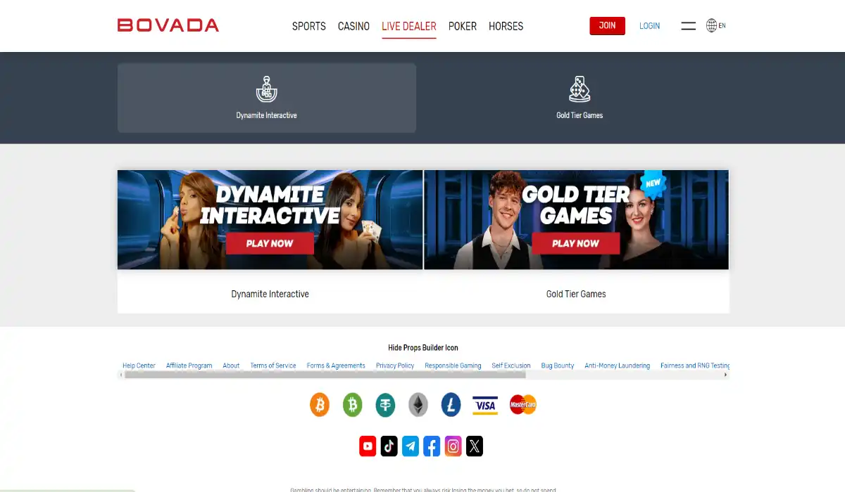 Bovada Casino Online