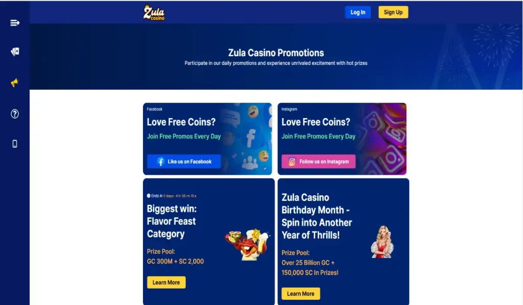 Zula Casino Promotions