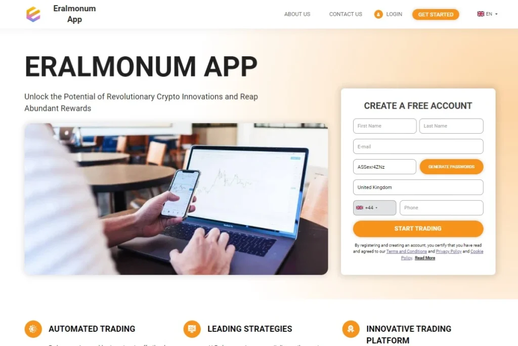 Eralmonum App crypto trading platform