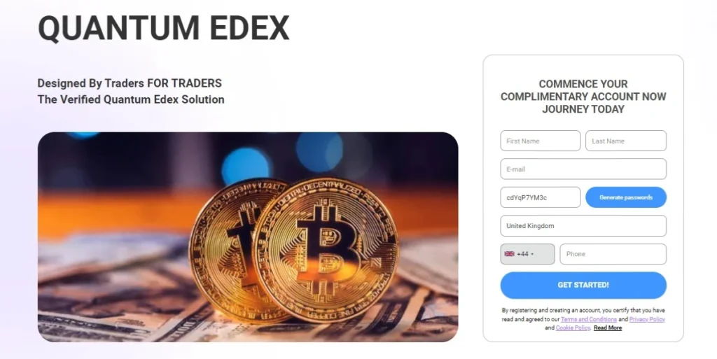 Quantum Edex Crypto Trading Platform website